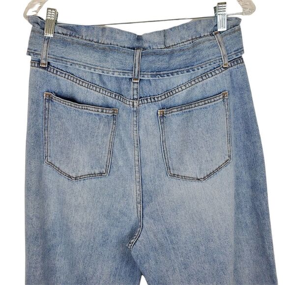 JOES JEANS Brinkley High Rise Paperbag Jeans Self Tie Waist Loose Fit Light Wash - Picture 10 of 14